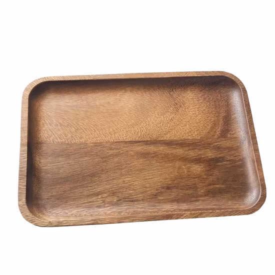 Plateau de service en bois de bambou de haute qualité pour aliments FSC BSCI