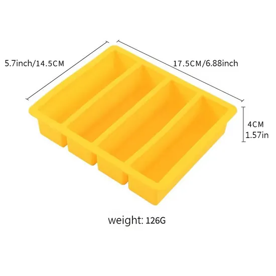 Bac à glaçons rectangulaire en silicone